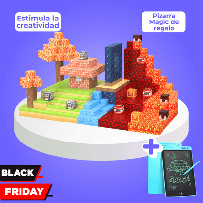 Set de Bloques magnéticos + Pizarra Magic Interactiva de regalo