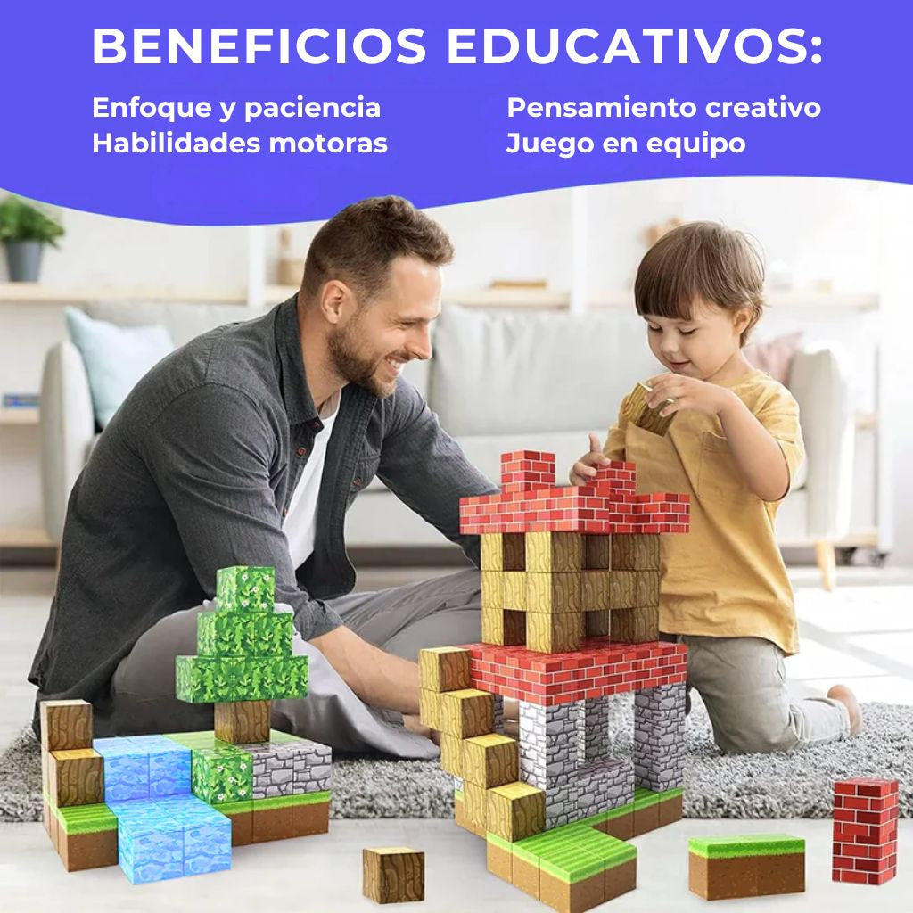 Set de Bloques magnéticos + Pizarra Magic Interactiva de regalo
