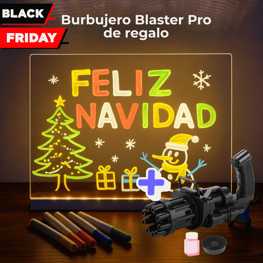Pizarra Glowy - Dale vida a tus dibujos + Burbujero Blaster Pro de regalo