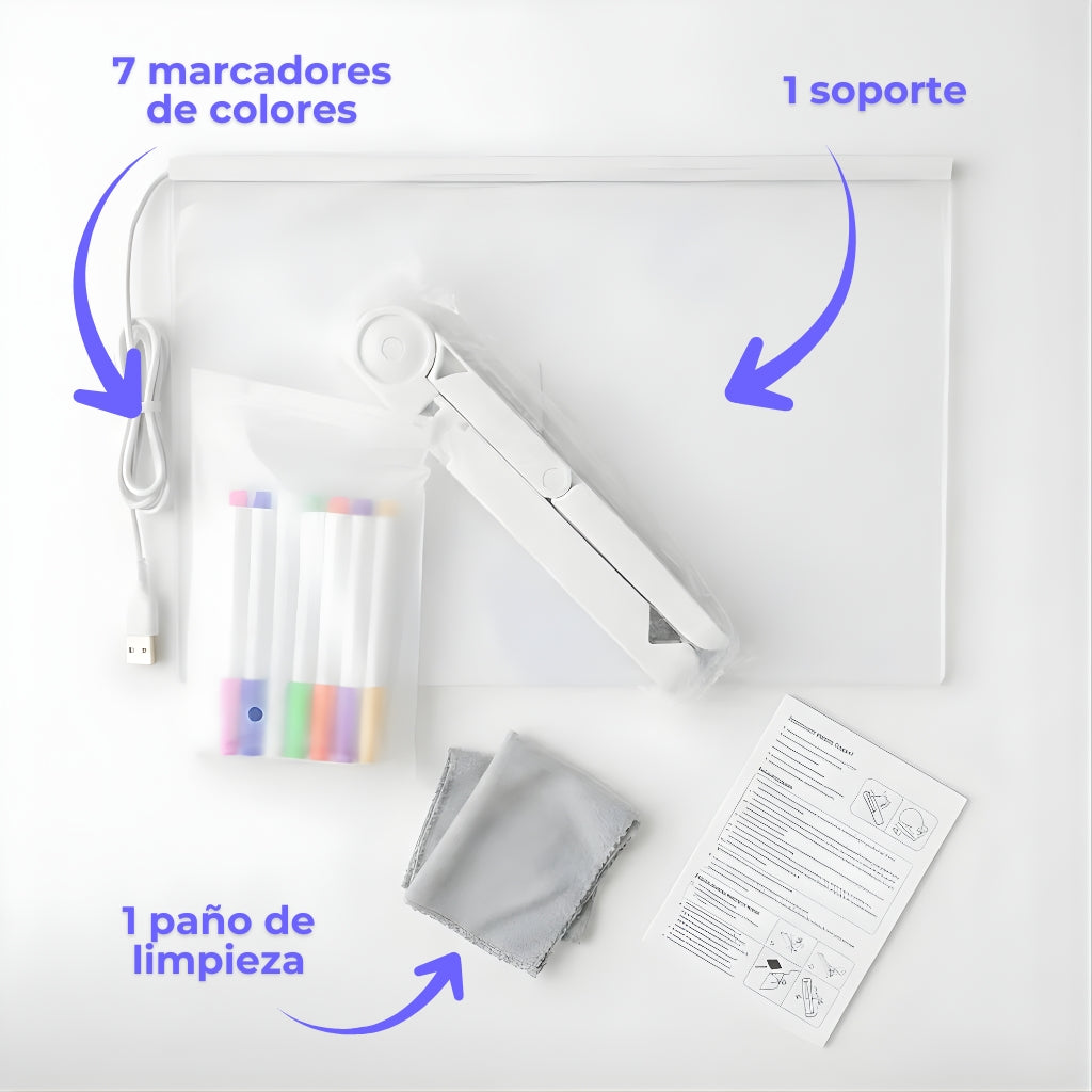 Pizarra Glowy - Dale vida a tus dibujos + Burbujero Blaster Pro de regalo