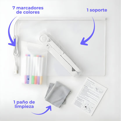 Pizarra Glowy - Dale vida a tus dibujos + Burbujero Blaster Pro de regalo