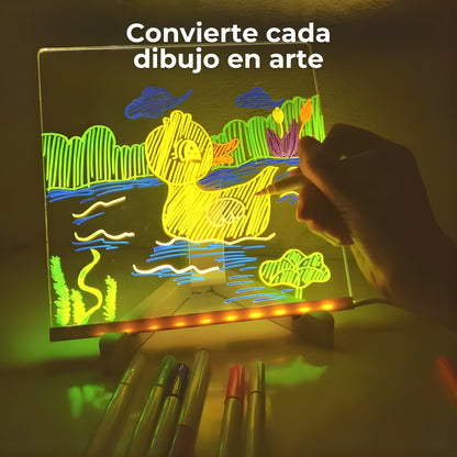 Pizarra Glowy - Dale vida a tus dibujos + Burbujero Blaster Pro de regalo
